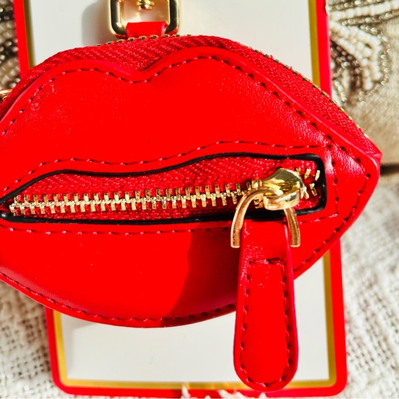 Piper Gold and Red Bag Charm Key Chain - Picture 3 of 6